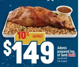 Marché Adonis Adonis prepared leg of lamb Halal offer