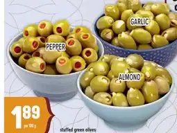 Marché Adonis Stuffed green olives offer