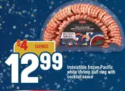 Marché Adonis Irrésistible frozen Pacific white shrimp half ring with cocktail sauce offer