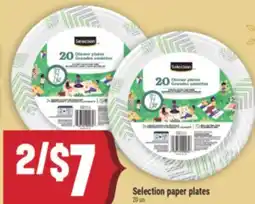Marché Adonis Selection paper plates offer