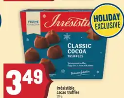 Marché Adonis Irrésistible cacao truffles offer