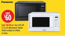Canadian Tire Panasonic 1.3 Cu-Ft Microwave offer