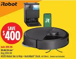Canadian Tire 4020 Robot Vac & Map + AutoWash Dock offer