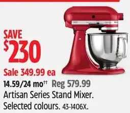 Canadian Tire KitchenAid Artisan Series Stand Mixer offer