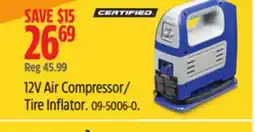Canadian Tire 12V Air Compressor/ Tire Inflator offer