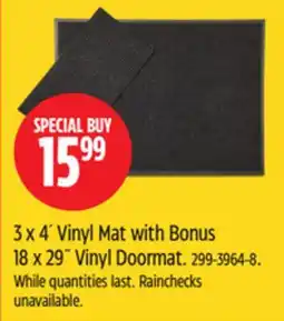 Canadian Tire 3 x 4´ Vinyl Mat with Bonus 18 x 29˝ Vinyl Doormat offer
