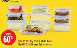 Canadian Tire 20-Pc Glass Clip Lid Food Storage Set offer