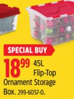 Canadian Tire 45L Flip-Top Ornament Storage Box offer