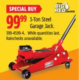 Canadian Tire 3-Ton Steel Garage Jack offer