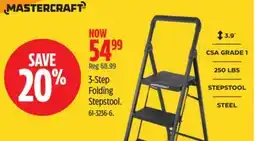 Canadian Tire Mastercraft 3-Step Folding Stepstool offer