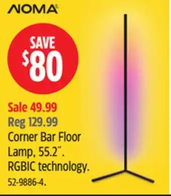 Canadian Tire NOMA Corner Bar Floor Lamp, 55.2˝ offer