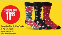 Canadian Tire Canadian Tire Holiday Socks, 3-Pk offer