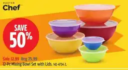 Canadian Tire 12-Pc Mixing Bowl Set with Lids offer