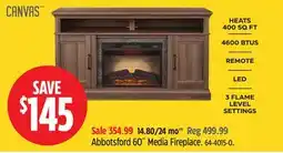 Canadian Tire CANVAS Abbotsford 60˝ Media Fireplace offer