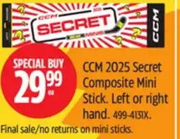Canadian Tire CCM 2025 Secret Composite Mini Stick offer