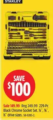 Canadian Tire 229-Pc Black Chrome Socket Set offer