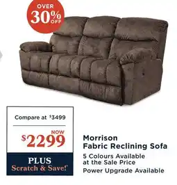 La Z Boy Morrison Fabric Reclining Sofa offer