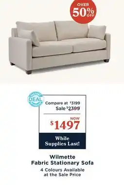 La Z Boy Wilmette Fabric Stationary Sofa offer