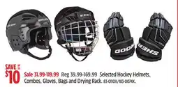 Canadian Tire Winnwell Selected Hockey Helmets, Combos, Gloves, Bags and Drying Rack offer
