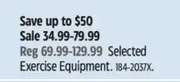 Canadian Tire Selected Exercise Equipment offer