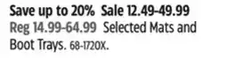 Canadian Tire Selected Mats and Boot Trays offer
