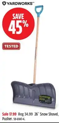 Canadian Tire 6˝ Snow Shovel, Pusher offer