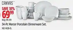 Canadian Tire 34-Pc Mercer Porcelain Dinnerware Set offer