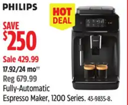 Canadian Tire Phillips Fully-Automatic Espresso Maker, 1200 Series offer