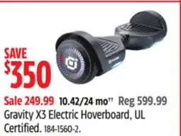 Canadian Tire Gravity X3 Electric Hoverboard, UL Certified offer