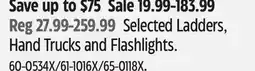Canadian Tire Selected Ladders, Hand Trucks and Flashlights offer