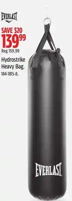 Canadian Tire Everlast Hydrostrike Heavy Bag offer