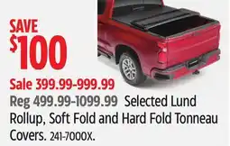 Canadian Tire Selected Lund Rollup, Soft Fold and Hard Fold Tonneau Covers offer