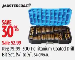 Canadian Tire MASTERCRAFT 300-Pc Titanium-Coated Drill Bit Set offer