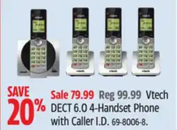 Canadian Tire VTech DECT 6.0 4-Handset Phone with Caller I.D offer