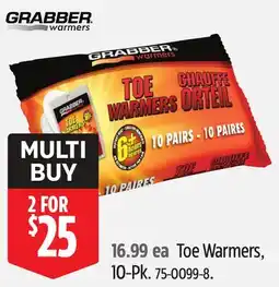 Canadian Tire GRABBER Toe Warmers offer
