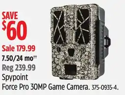 Canadian Tire Spypoint Force Pro 30MP Game Camera offer