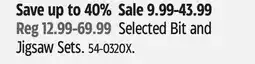 Canadian Tire Selected Bit and Jigsaw Sets offer