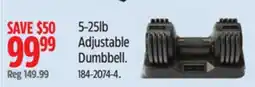 Canadian Tire WA:KE 5-25lb Adjustable Dumbbell offer