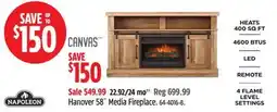 Canadian Tire CANVAS Hanover 58˝ Media Fireplace offer