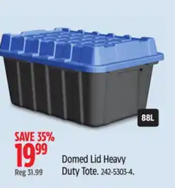 Canadian Tire Mastercraft Domed Lid Heavy Duty Tote offer