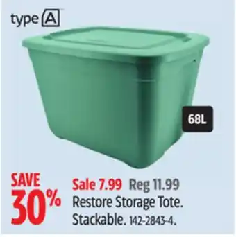 Canadian Tire Restore Storage Tote offer
