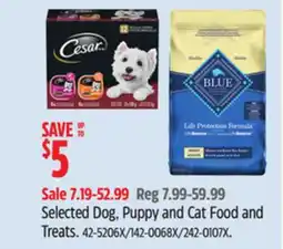 Canadian Tire Selected Dog, Puppy and Cat Food and Treats offer