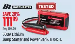 Canadian Tire 600A Lithium Jump Starter and Power Bank offer