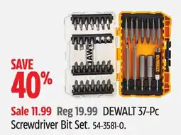 Canadian Tire DEWALT 37-Pc Screwdriver Bit Set offer