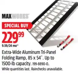 Canadian Tire MaxWorks Extra-Wide Aluminum Tri-Panel Folding Ramp, 85 x 54˝ offer