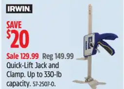 Canadian Tire Quick-Lift Jack and Clamp offer