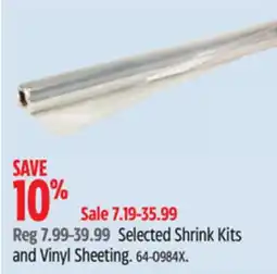 Canadian Tire Frost King Selected Shrink Kits and Vinyl Sheeting offer