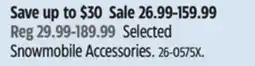 Canadian Tire Selected Snowmobile Accessories offer
