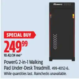 Canadian Tire PowerG 2-in-1 Walking Pad Under-Desk Treadmill offer