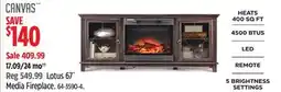 Canadian Tire CANVAS Lotus 67˝ Media Fireplace offer